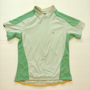 Pearl Izumi Cycling Jersey Women Large Green Half Zip